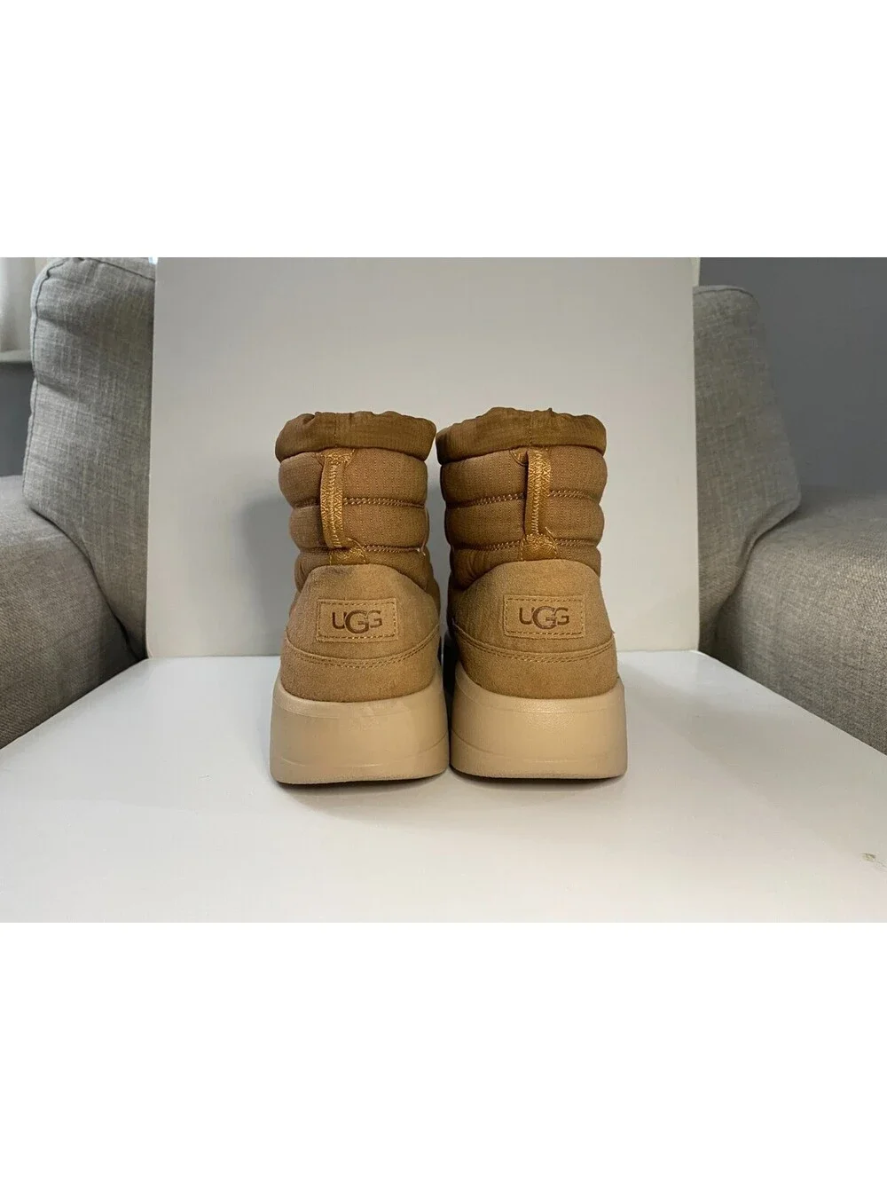 Ugg Maxxer Mini 1146714 Mens Winter US 11 Chestnut Sheepskin Lined Ripstop Boots